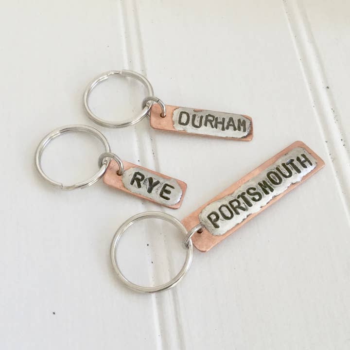 Seagate Studio - Wholesale Keychain - Unisex - Personalized Copper Key Chain – Custom Town or Beach0