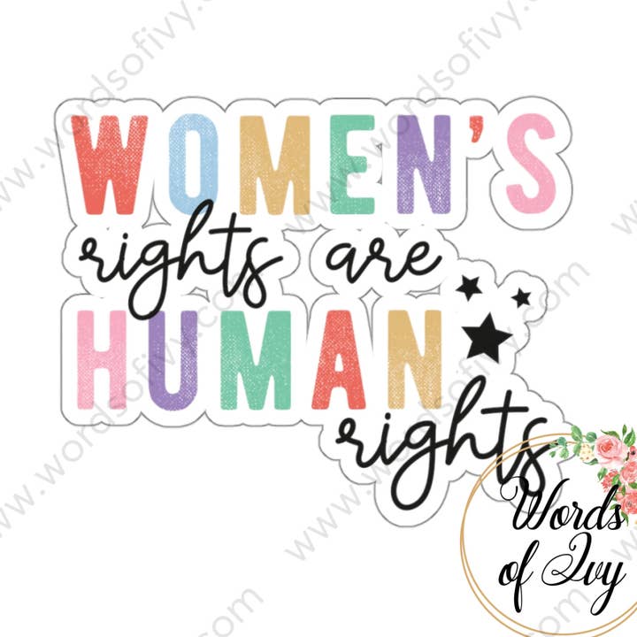 Sticker - Womens rights are human rights for wholesale by Words of Ivy