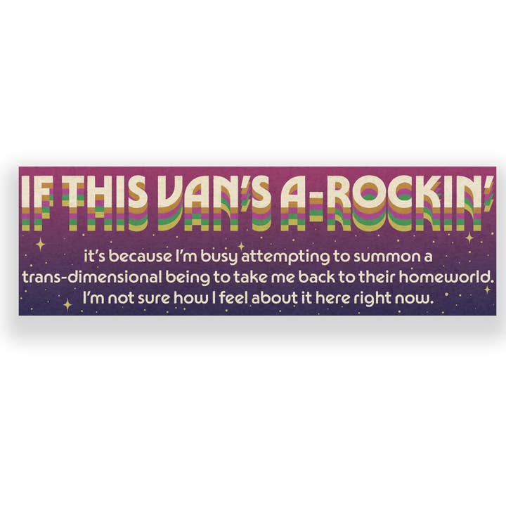 Autoaufkleber „If This Van's-a-Rockin'“, Vinyl für den Großhandel von SheeleyCo