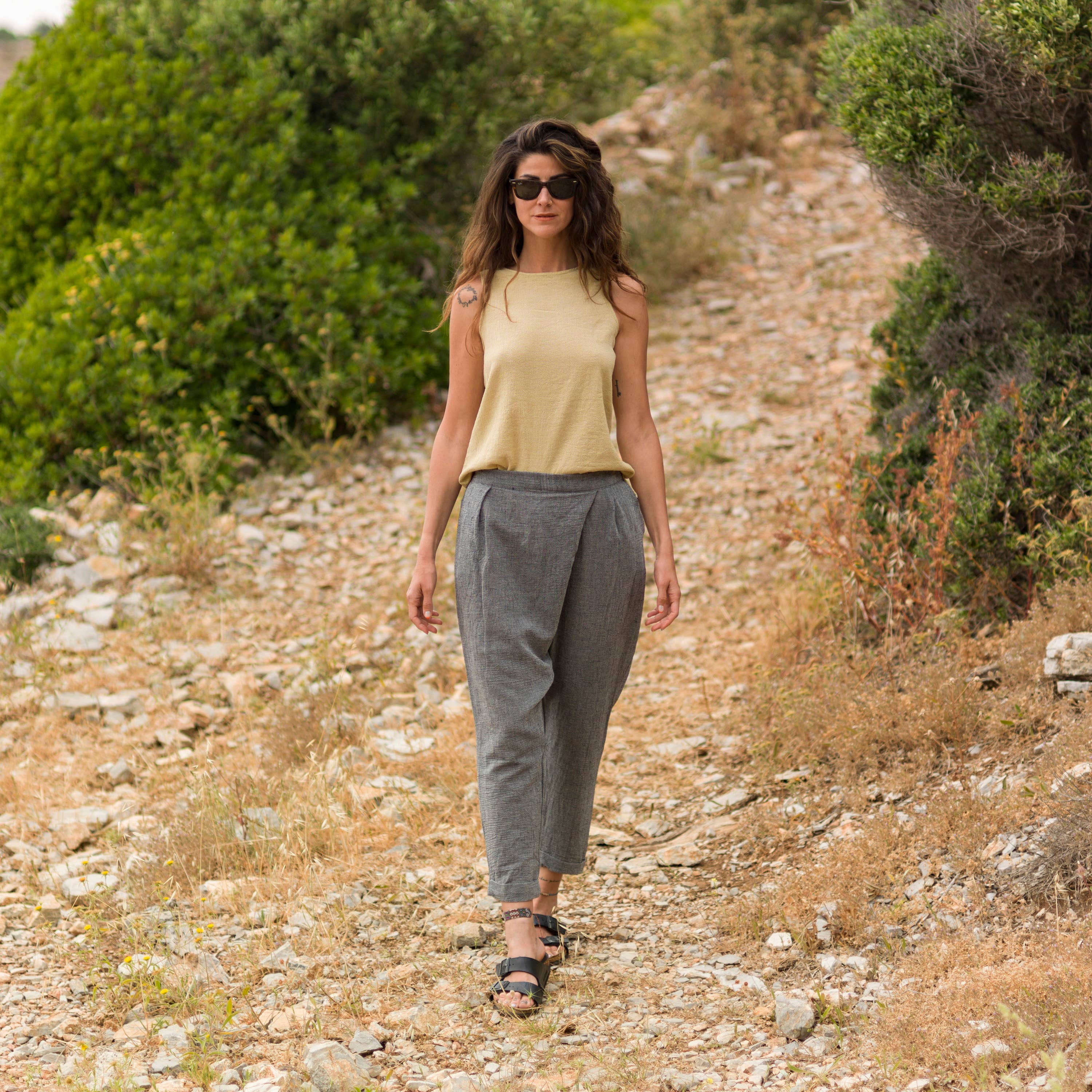 loom.ist - Vendita all'ingrosso Pantalone - Donna - Pantaloni Sile Fold Over6