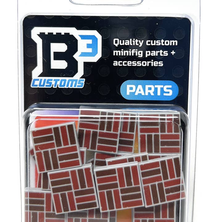 Revêtement de sol en brique (Mason) (lot de 20) - Carreaux 2 x 2 x 2 imprimés B3 Customs pour la vente par B3 Customs