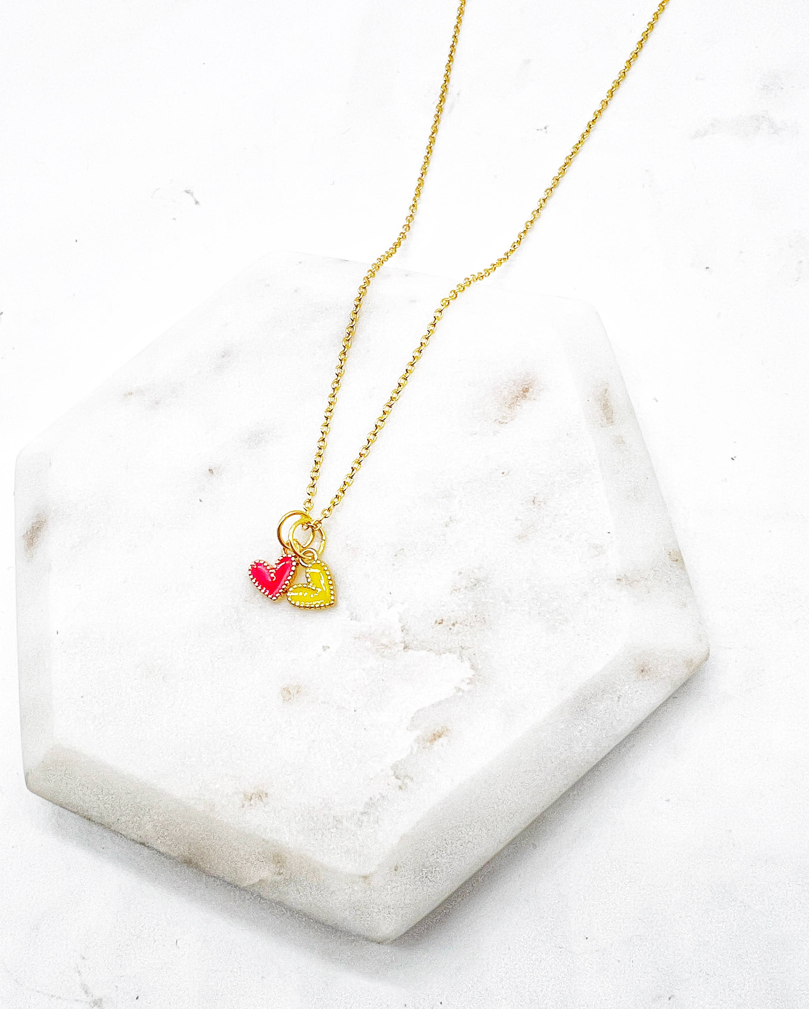 Baubles by B - Wholesale Pendant/Charm Necklace - Red Yellow Chiefs Heart KC Charm Necklace Kansas City13