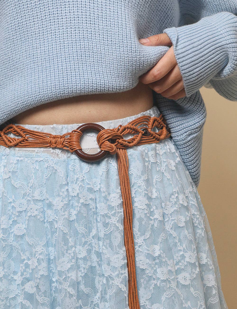 Sweetkama - Vente Jupe – femme - Jupe mi-longue en dentelle florale de couleur unie pour femmes SKS480123