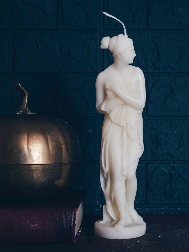 GODDESS OF LOVE CANDLE | PILLAR for wholesale by A Pleasant Thought