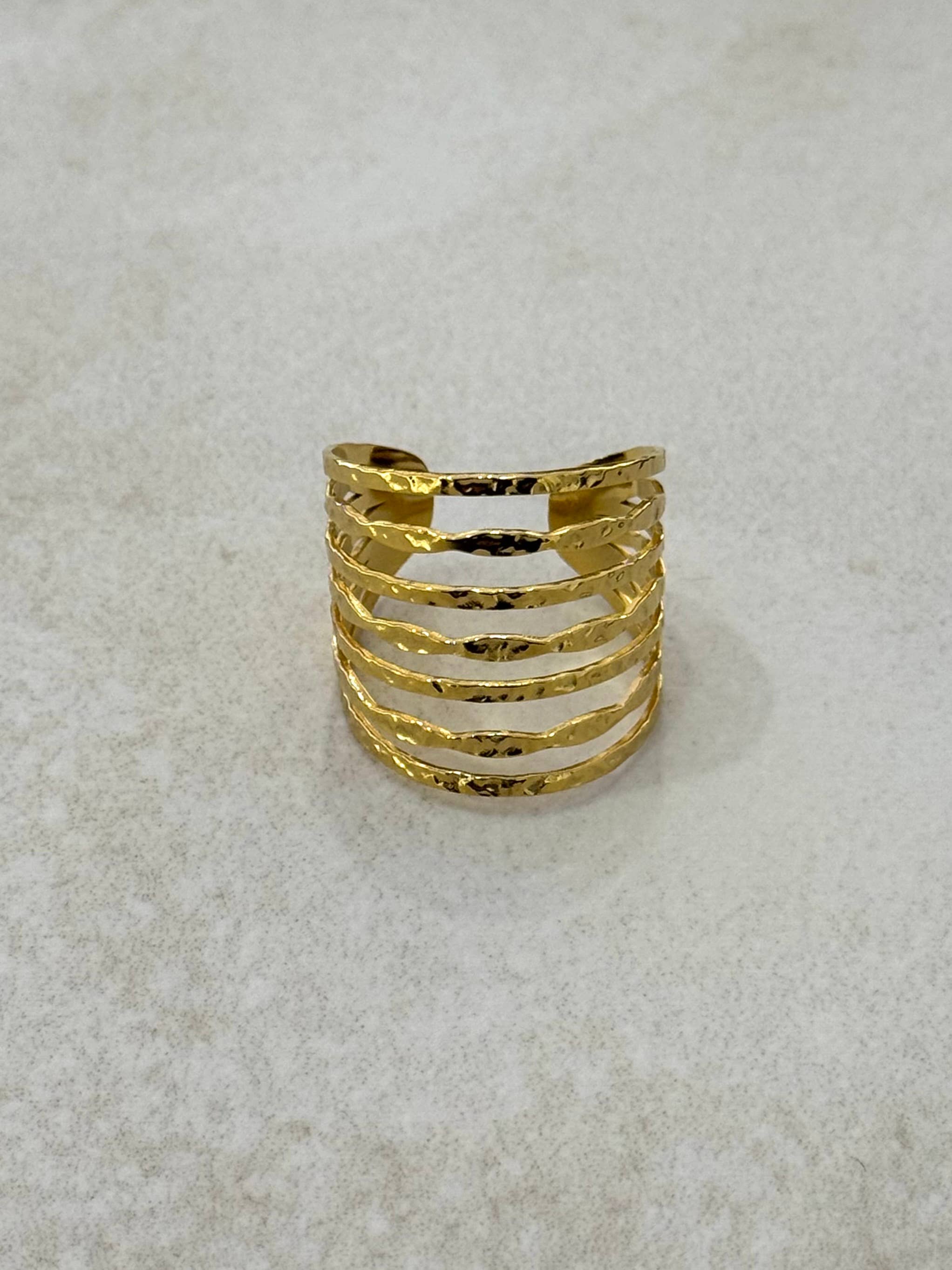 Cassette Barcelona - Wholesale Band/Stacked Ring - Galle Adjustable Stainless Steel Ring 1