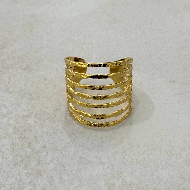 Cassette Barcelona – wholesale Band/Stackad Ring – Galle justerbar ring i rostfritt stål1