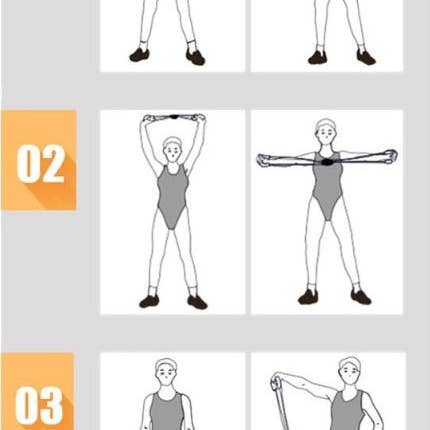 VIGOR - Wholesale Yoga Strap/Band - Yoga Fitness Resistance 8 Word Chest Expander Rope Workout M1