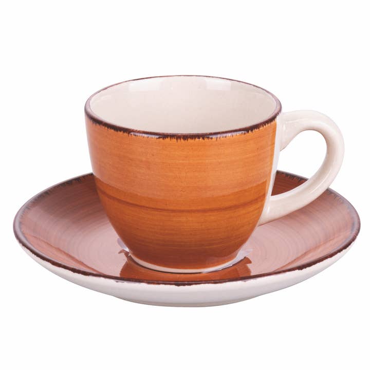 VdE Tivoli 1996 - Wholesale Coffee/Tea Cup - BAITA CHOCOLATE COFFEE SET 6 CUPS WITH SAUCERS4