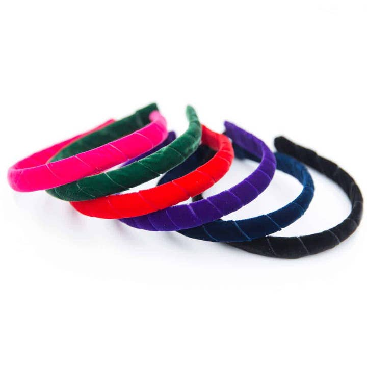 Sammetband vadderat medelstort hårband för wholesale av Bows Etc.