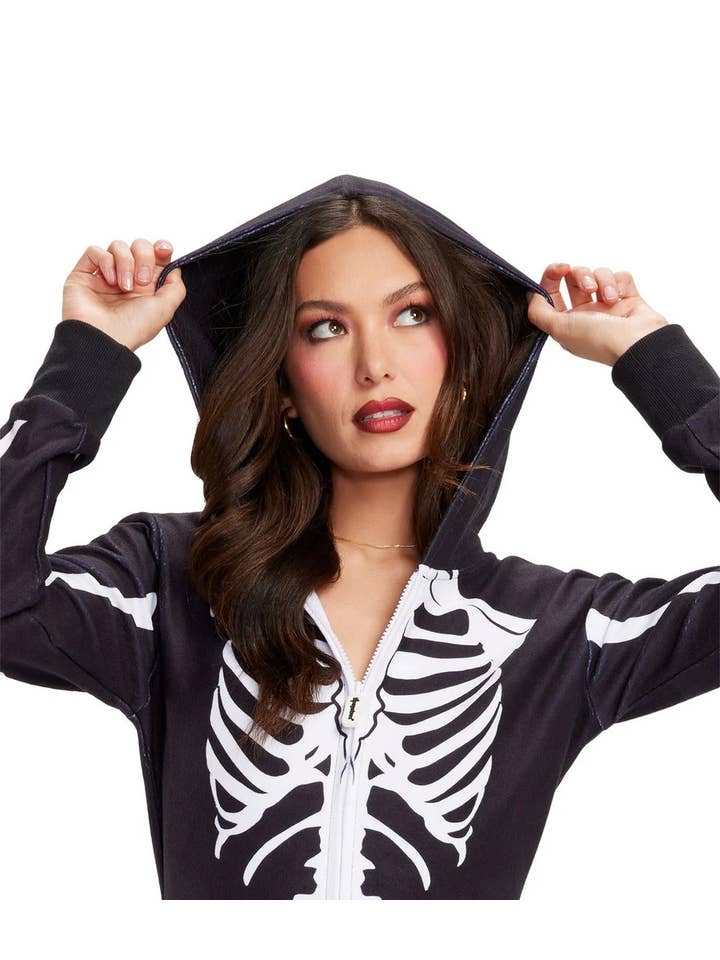 Tipsy Elves – Disfarce – Mulher por atacado – Vestido de Fantasia de Esqueleto - Vestido com Capuz de Halloween para Mulher2