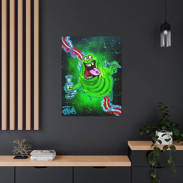 Amped Artwork – Engroshandel Kunsttryk – Ghost busters slankere lærredstryk