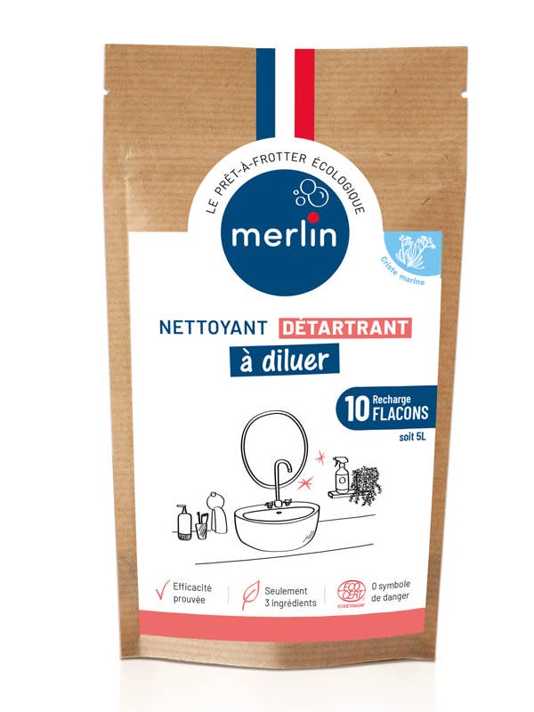 MERLIN AFKALKNINGSMIDDEL CLEANER Refill x5 doser = 2,5 L for engroshandel hos MERLIN