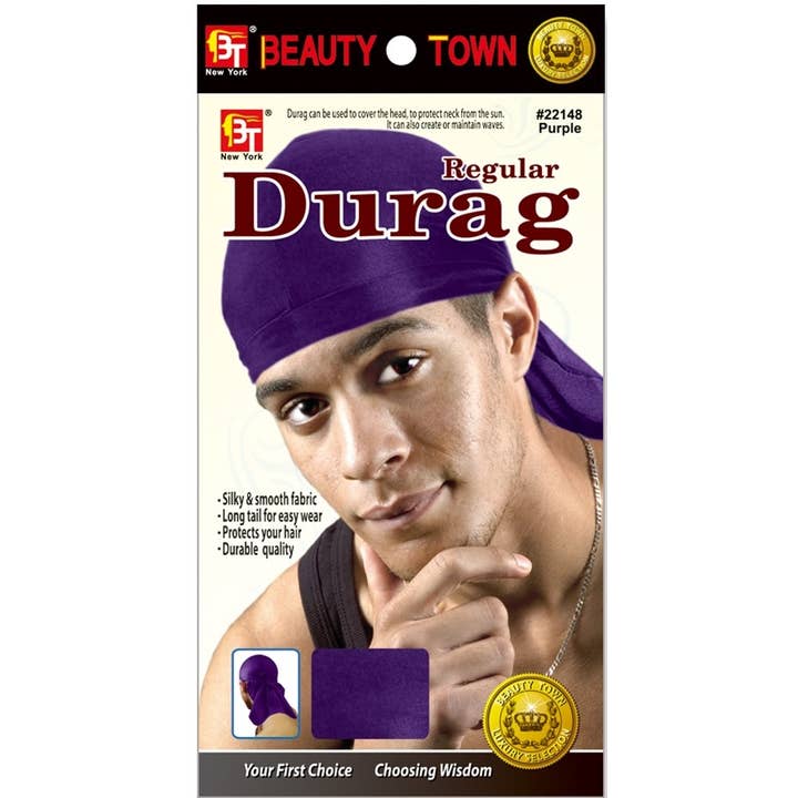 MI Hair Distribution - Wholesale Durag/wave cap – Unisex - REGULAR DURAG (PURPLE)