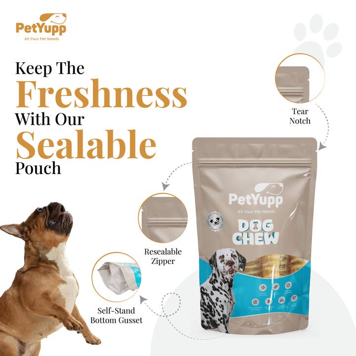 PetYupp - Wholesale Pet Treats - Dog - 100% Natural Water Buffalo Trachea Dog Chew - 6 Inch - 6 Count