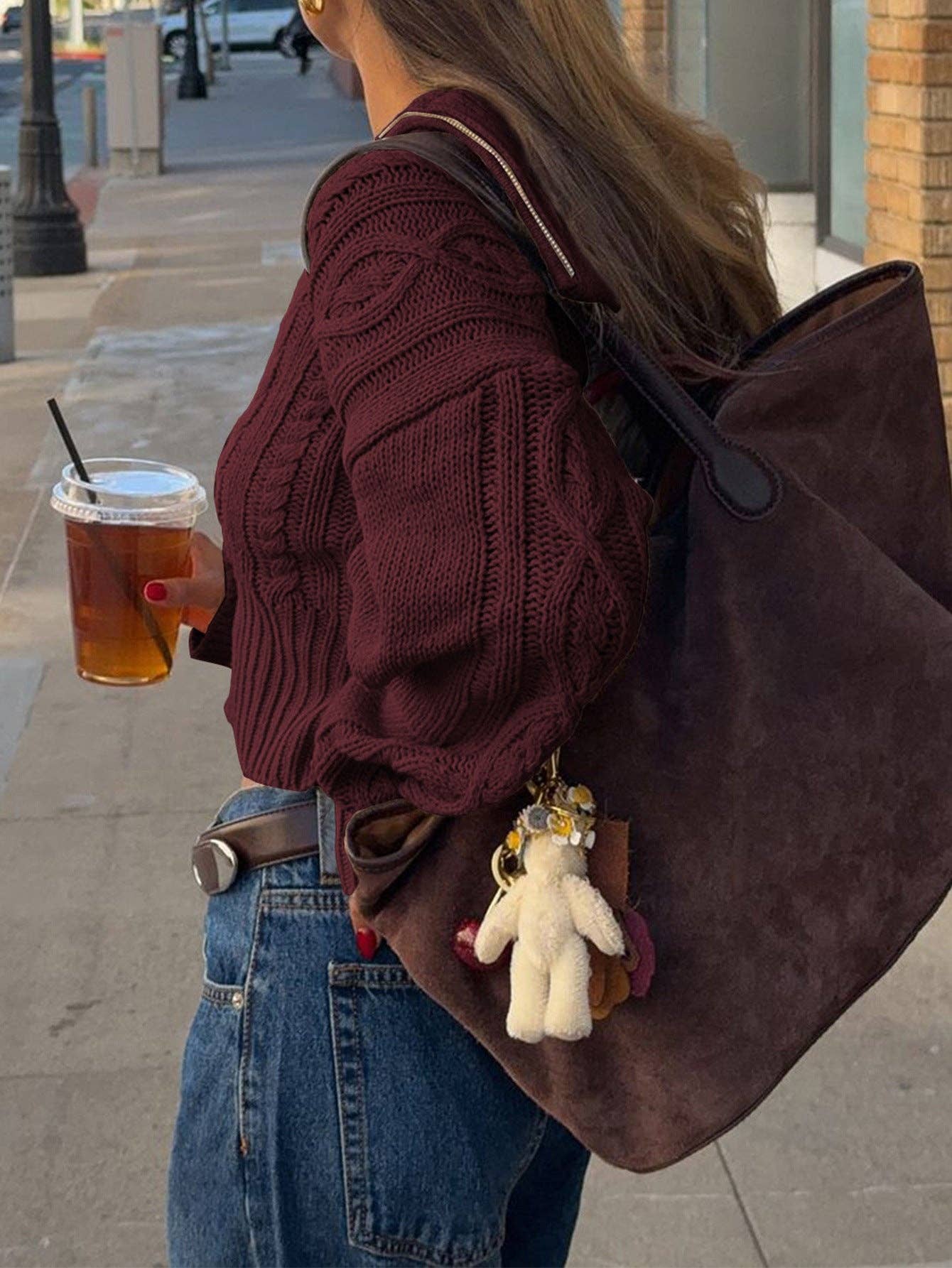 Suhkasana - Venta al por mayor Sudadera con capucha - Mujer - Chaqueta con capucha de punto sólido para mujer, suéter corto de manga larga con cremallera.8