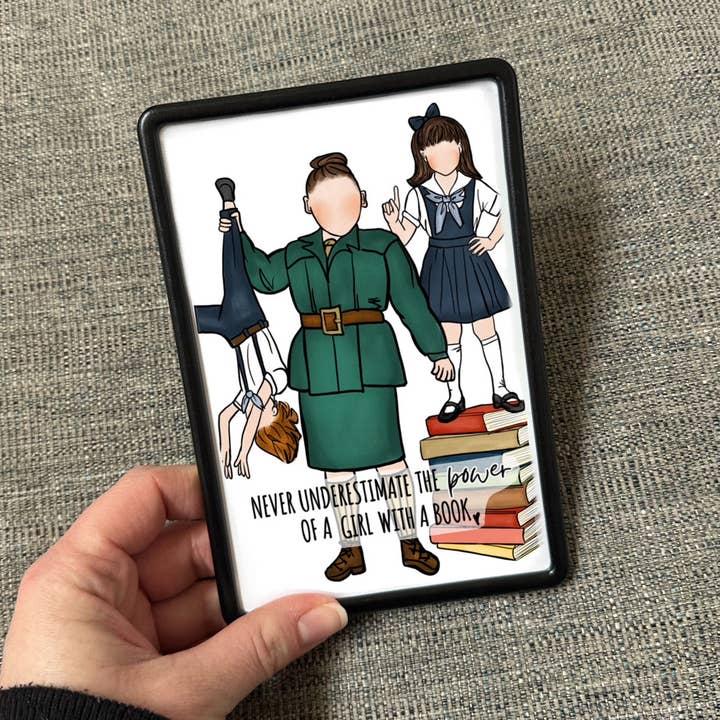 Little Miss PinkerBell - Wholesale Magnet - "Never Underestimate" Matilda Inspired Framed Magnet