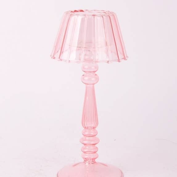 Light Pink Lamp-Style Glass Tealight Holder and other Purchase Wholesale glass lamp. Free Returns & Net 60 Terms on Faire trending on Faire.
