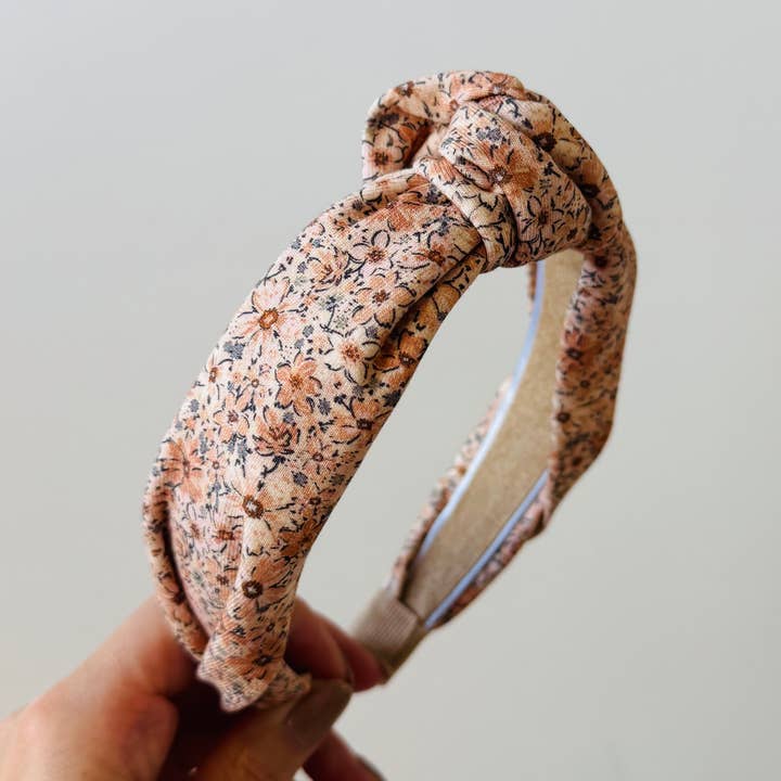 Diadema de Nudo Flor de Invierno Cacao para venta al por mayor de Bibi Kidz