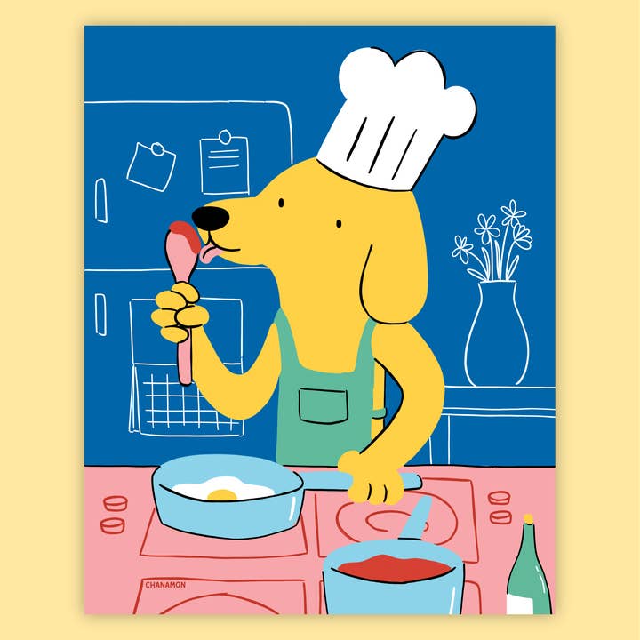 Dog Chef Print for wholesale by Maison Chanamon