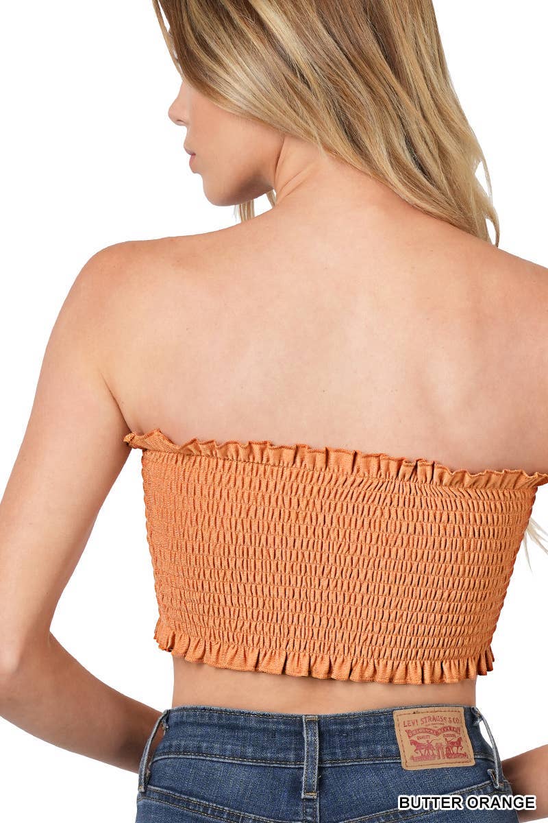 Vanilla Monkey – wholesale Blouse – Women’s – Soft French Terry Smocked Tie Front Tube Top8