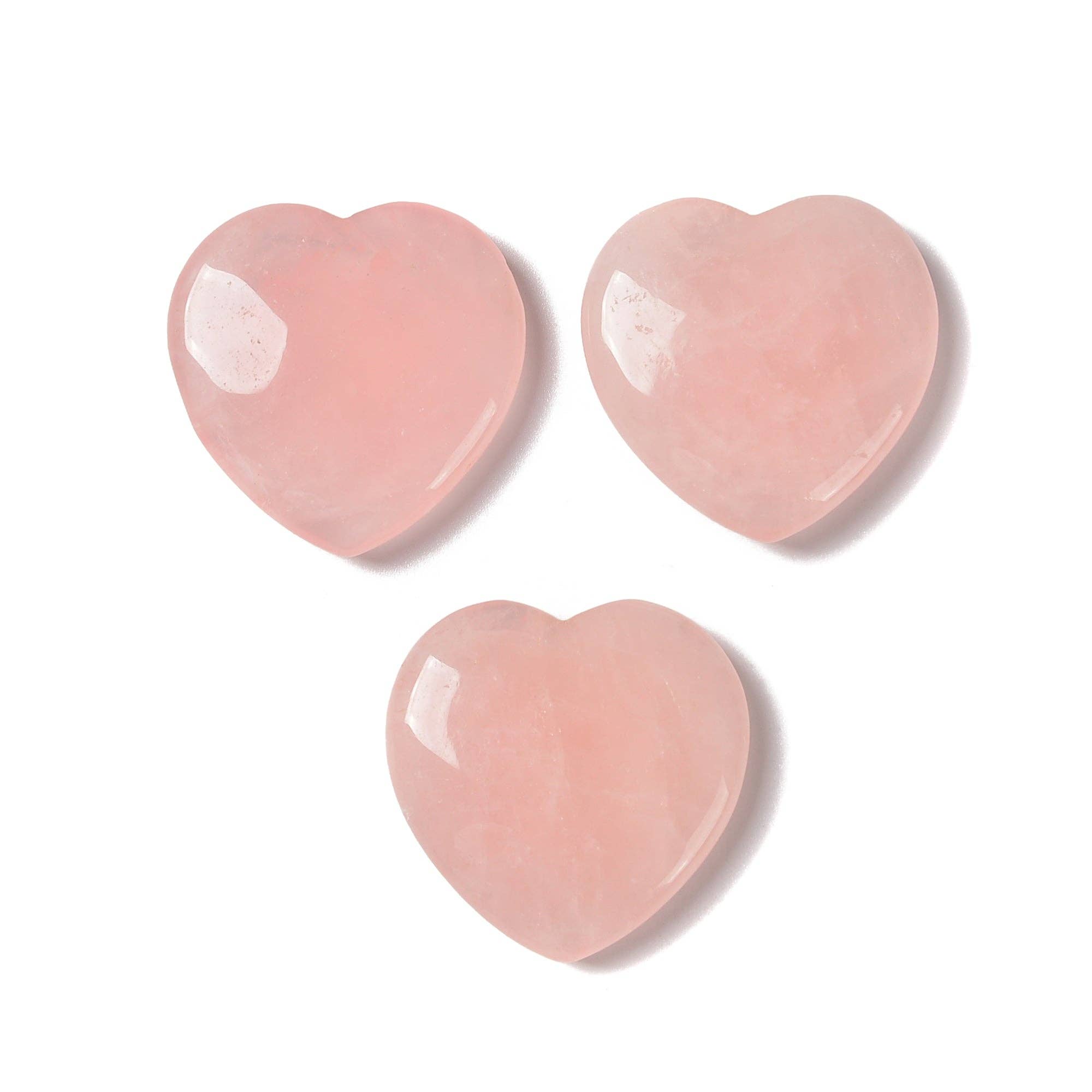 CRCBEADS - Wholesale Spiritual stone/crystal - Rose Quartz Heart Shape Size 40mm Sold Per Piece1