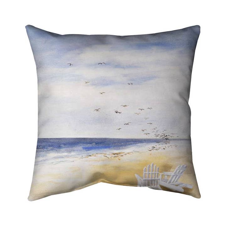 Oreiller de chambre Blue Sea - Décoration intérieure Journée à la plage pour la vente par BEGIN HOME DECOR