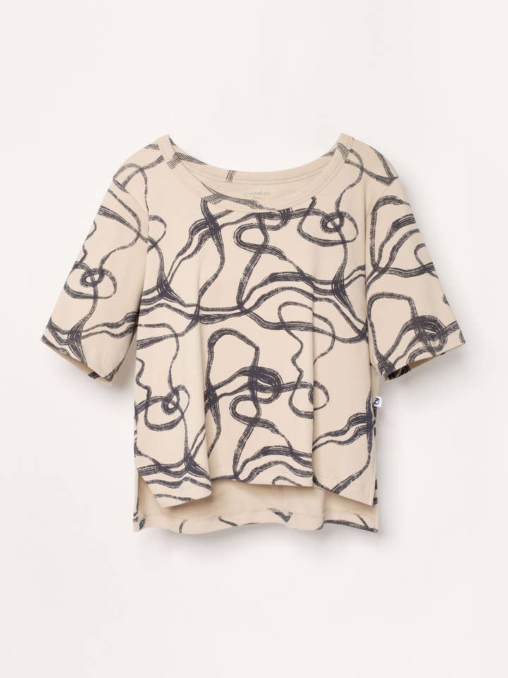 Camiseta lounge de algodón orgánico Pima para mujer - wind para venta al por mayor de Granelito