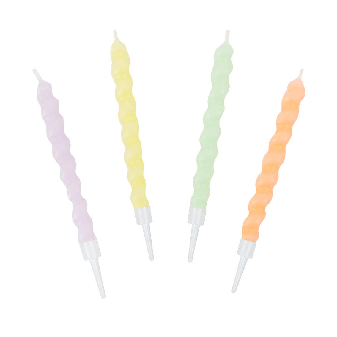 Talking Tables USA - Wholesale Cake Candle - Pastels Twirl Birthday Candles - 8 Pack | Cake Candles |3