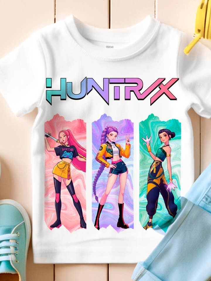 Camiseta Kpop Huntrix Youth, Design Kpop Demon Hunters Sweater por atacado de SONDO DESIGN LTD