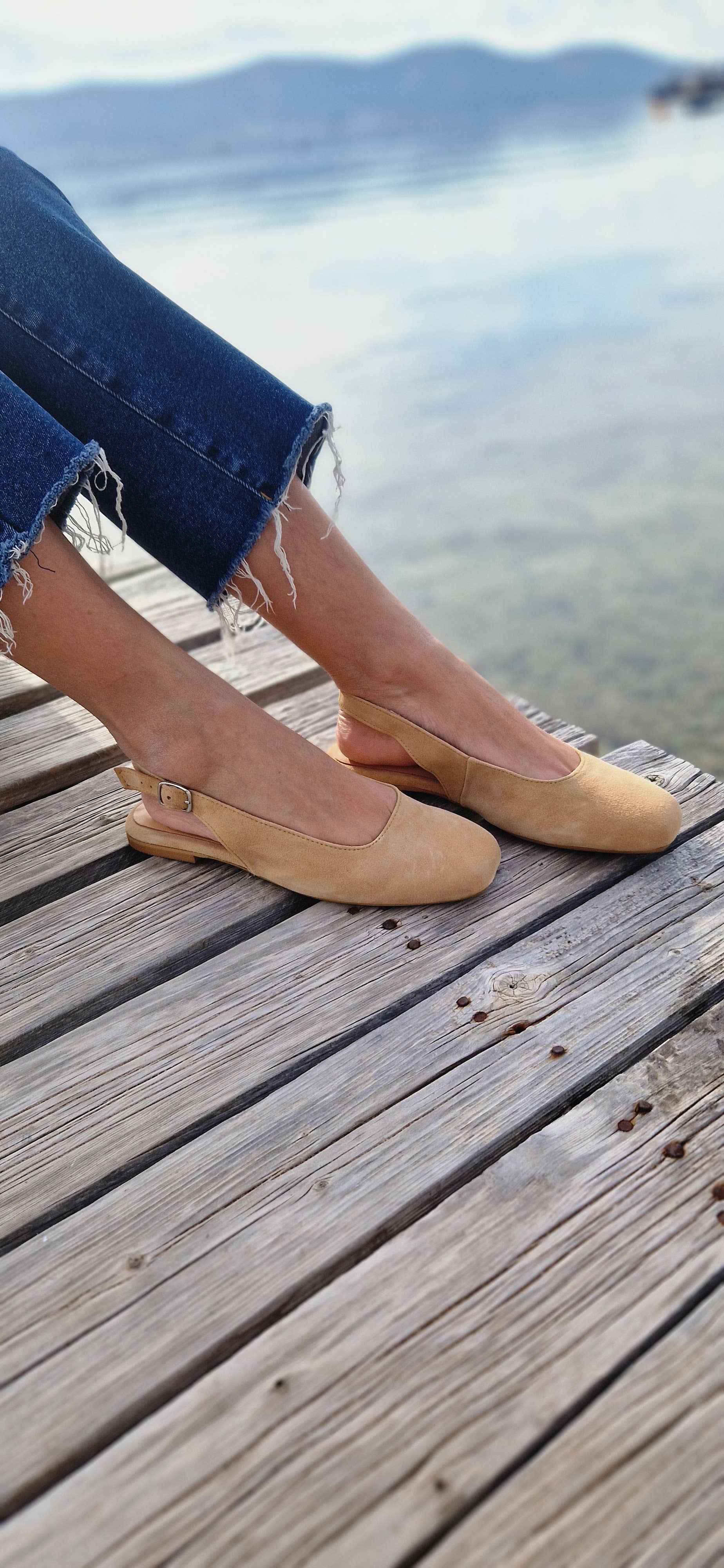 Madammeshushu - Vente Ballerines – femme - Ballerines beiges, Ballerines à bride arrière, Mules9