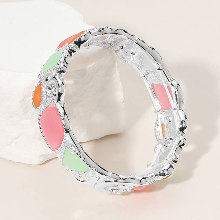 Sensibling Corp. - Vendita all'ingrosso Bracciale a polsino - Bracciale elastico con ciottoli di vetro di mare