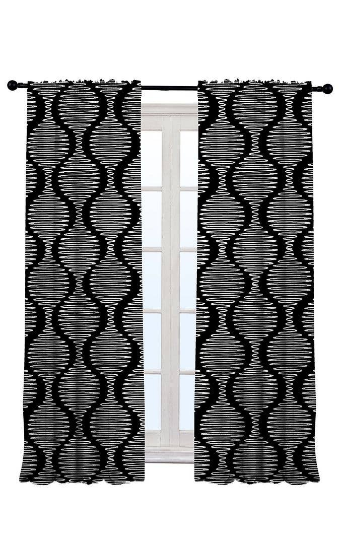 Bes Home Design - Venta al por mayor Cortinas - Juego de 2 paneles de cortina Boho Home Decor de tamaño personalizado7