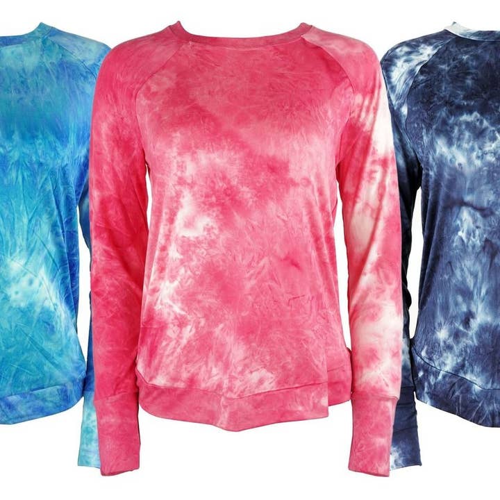 DM Merchandising - Wholesale Sleepwear Top - Women's - Hello Mello Dyes the Limit Long Sleeve Top Open Stock6