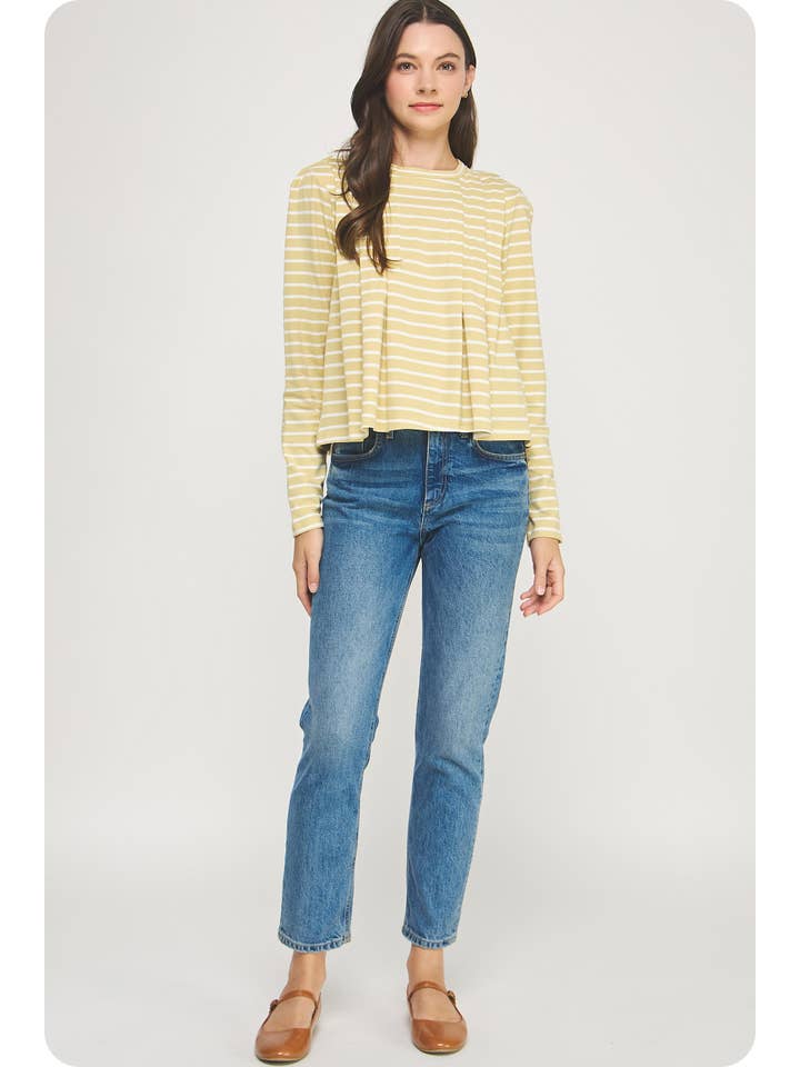 Strut & Bolt – wholesale Blouse – Women’s – Striped Shoulder Pad Knit Tee Top12