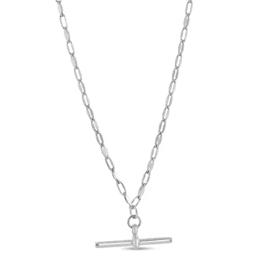 PureYou Jewelry - Wholesale Pendant/Charm Necklace - Silver Plated Toggle Chain Necklace, Paperclip Necklace2