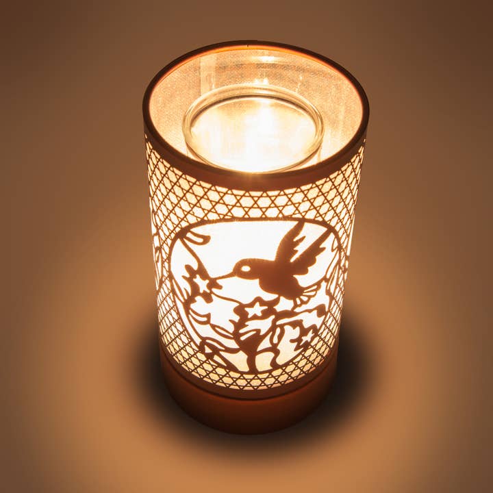 Peterson Housewares & Artwares – Großhandel Wachswärmer – 7" Touch-Lampe mit Wachs- und Öl-Wärmer – Kolibri-Design3