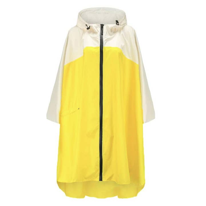 Bunte Regenponchos zum Fahrradfahren & Wandern sonnengelb für den Großhandel von Bomence