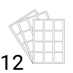 AW Aromatics Limited - Wholesale Gift Tag Label - 100x Brown Kraft - 12UP Arch Labels A4 Laser Label