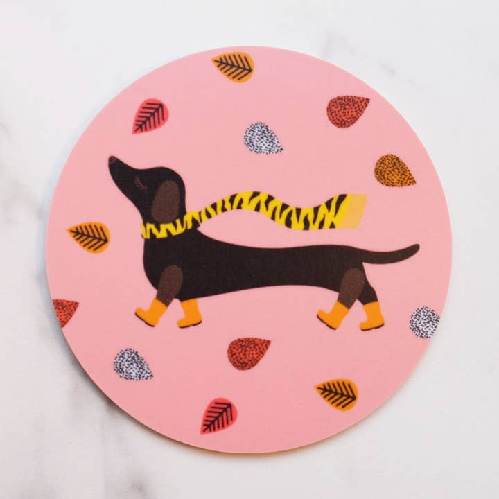 Porta-copos Cachorro Salsicha - Letra J por atacado de Hippstory