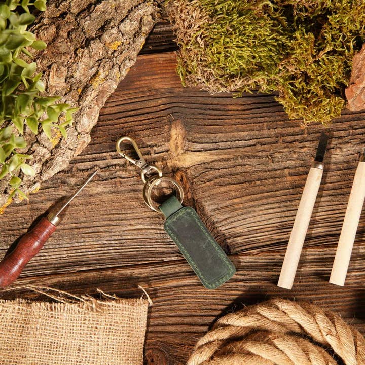 American Leather Goods - Wholesale Keychain - Unisex - Leather Keychain, Geniune Leather Keychain