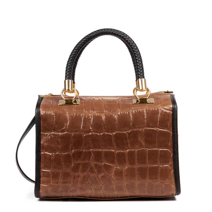 Catena Tote Bag. Genuine Suede Crocodile Leather Large. for wholesale on Faire0