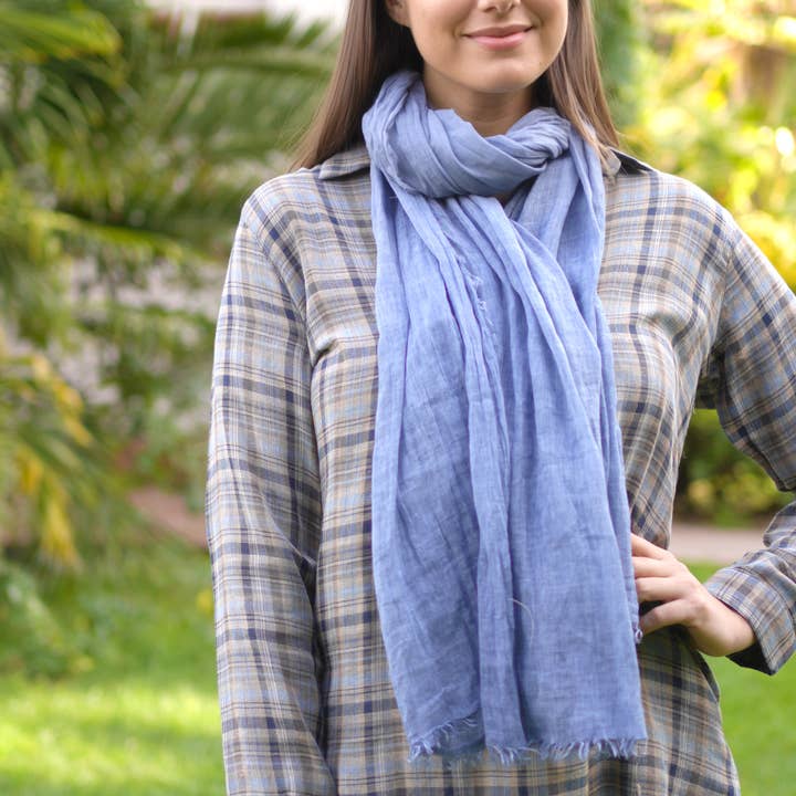 Dolma - Wholesale Sjaal - Dames - Stone Washed Katoenen Sjaal Wit (meerdere kleuren aan de binnenkant)13