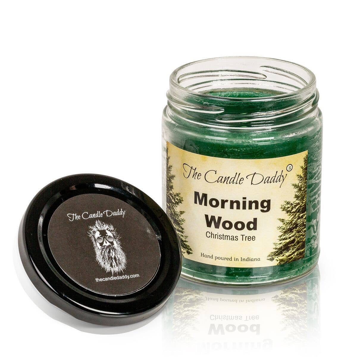 The Candle Daddy - Wholesale Jar/Filled Candle - Morning Wood Christmas Holiday Candle - Funny Blue1