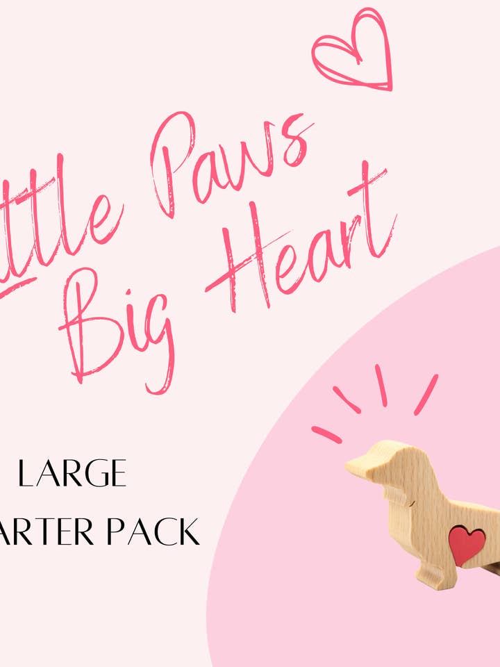Wooden Dog Decorative Figurine Starter Pack - LARGE for wholesale by Wood Metamorphosis