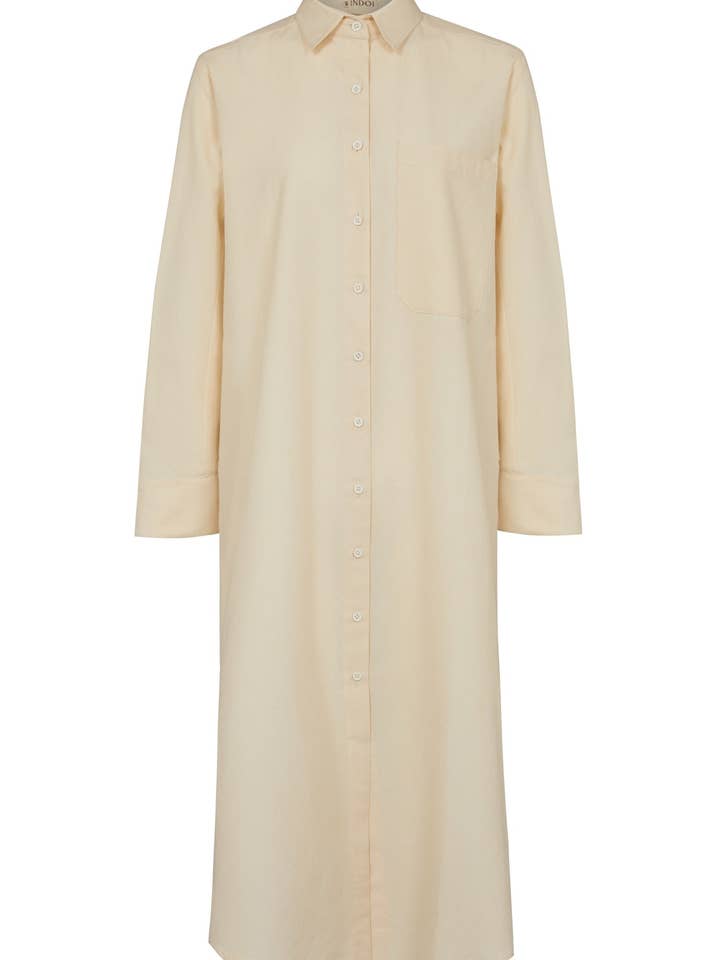 Riaz Shirt Dress I Ecru for wholesale by Indoi