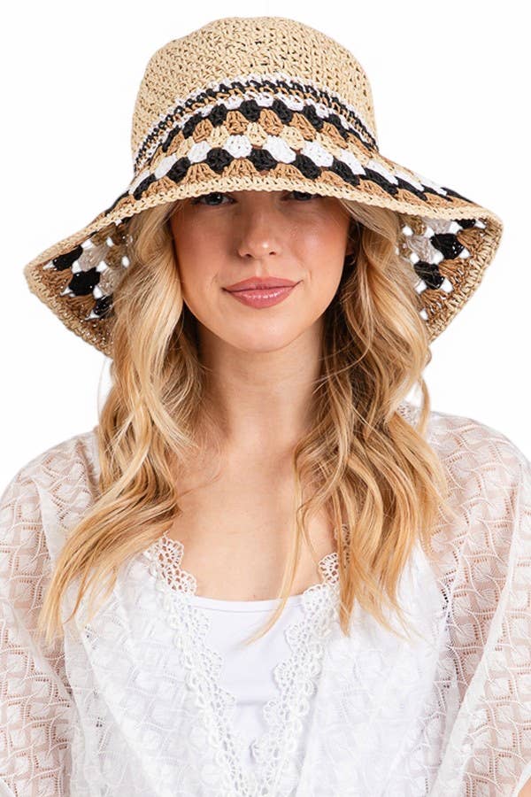 Artini Accessories - Wholesale Bucket Hat - Women's - Pattern Crochet Bucket Hat3