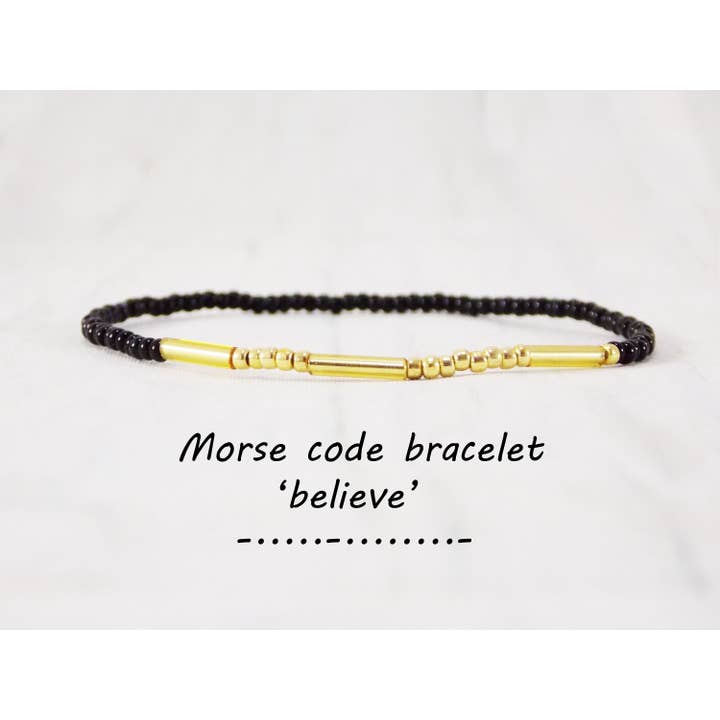 Ninolia - Wholesale Beaded Bracelet - Motivation Bracelets Writing Believe Bracelet Morse Code Bracelet Keep Relationship Believe Mens Jewlery Message Bracelet Thread Bracelet4