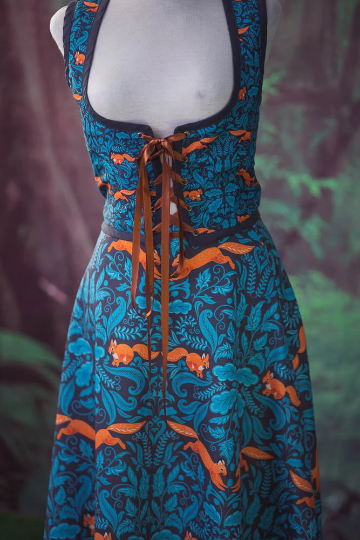 Costurero Real - Vente Corset – femme - Corset style Renaissance à motifs écureuil, William Morris6