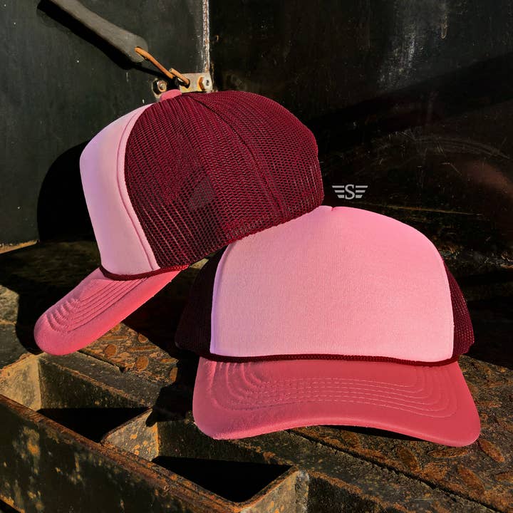 Flying S Company - Wholesale Trucker Hat - Unisex - Tri Color Mesh Back Foam Trucker Cap