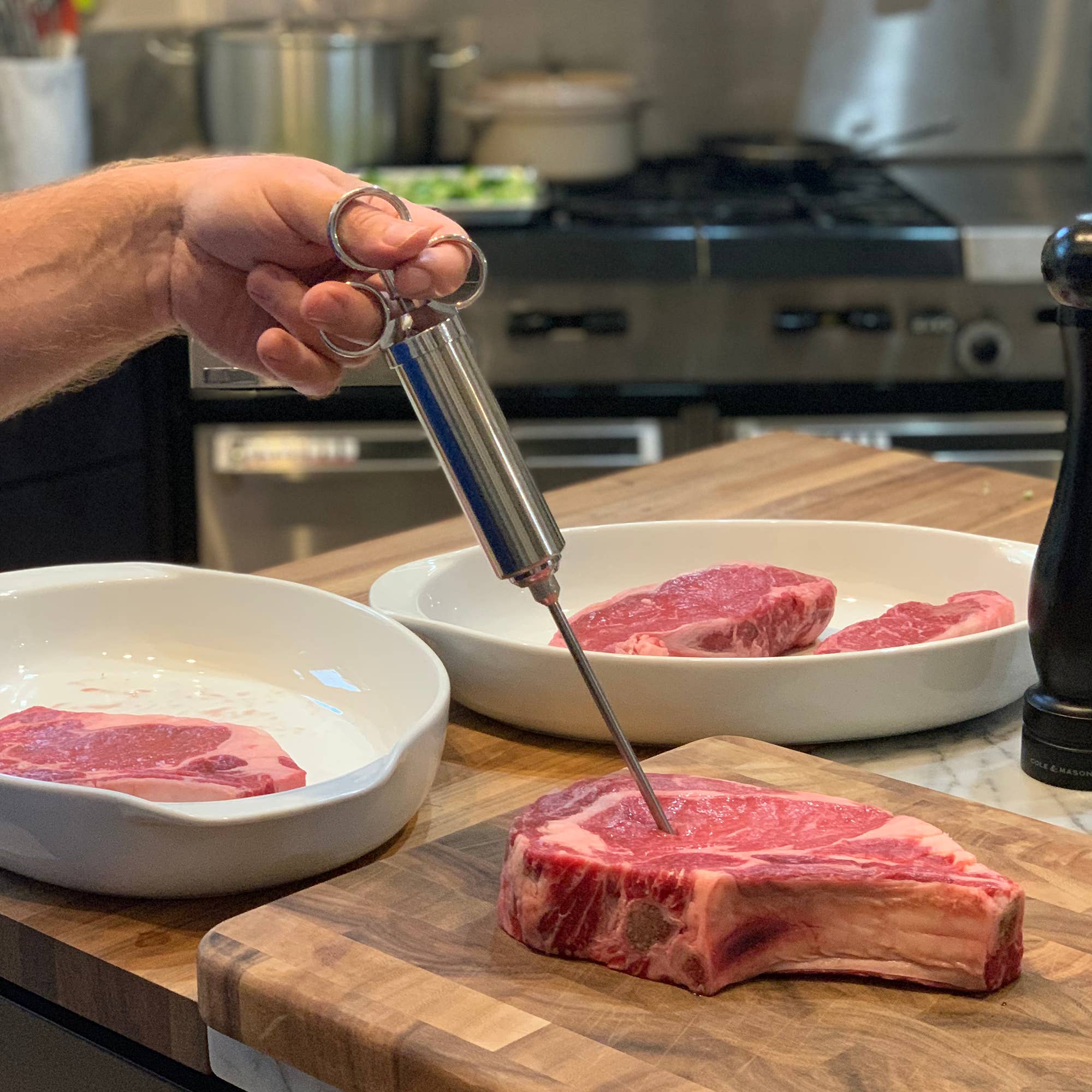 Fox Run Brands - Wholesale Kitchen Tool/Gadget - Outset 6 Piece Meat Injector, Stainless Steel, 10.5" x 7"3